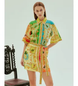 Alemais La Musica Mini Dress Yellow/ Multi Size 10  for rent on The Volte - image 2