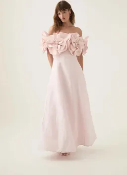 Aje Etta Midi Dress Pastel Pink Size AU 10 for rent on The Volte - image 2