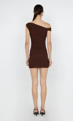 Bec & Bridge Victoria Asym Mini Dress in Chocolate Size AU 6  for rent on The Volte - image 3