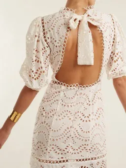 Zimmermann Jaya Wave Mini Dress White Size 8 for rent on The Volte - image 3