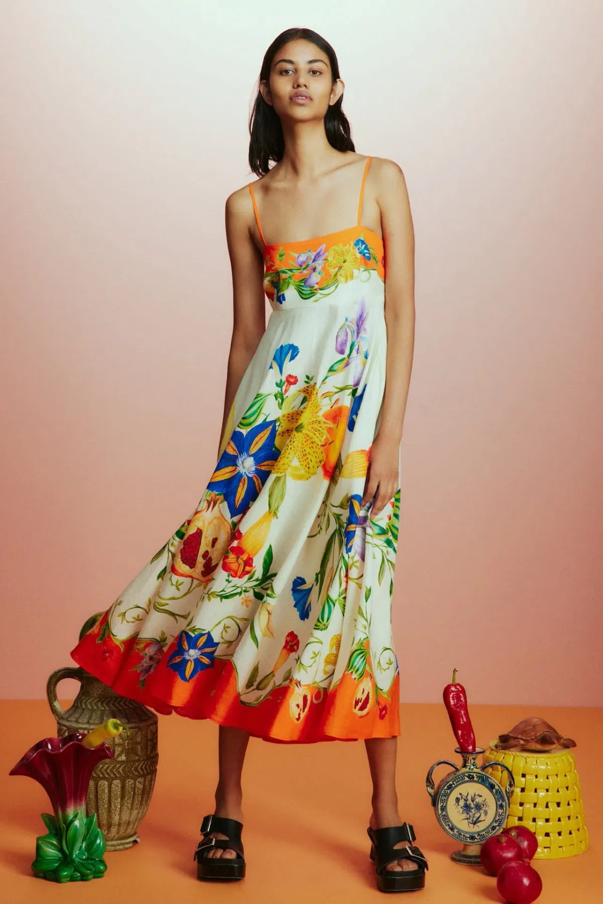 Alemais Flores Midi Sundress Print Size AU 10 - Image 4