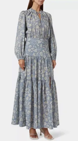 Bec & Bridge Floral Skies Full Bell Sleeve Maxi Dress Blue Size 8 for rent on The Volte - image 6