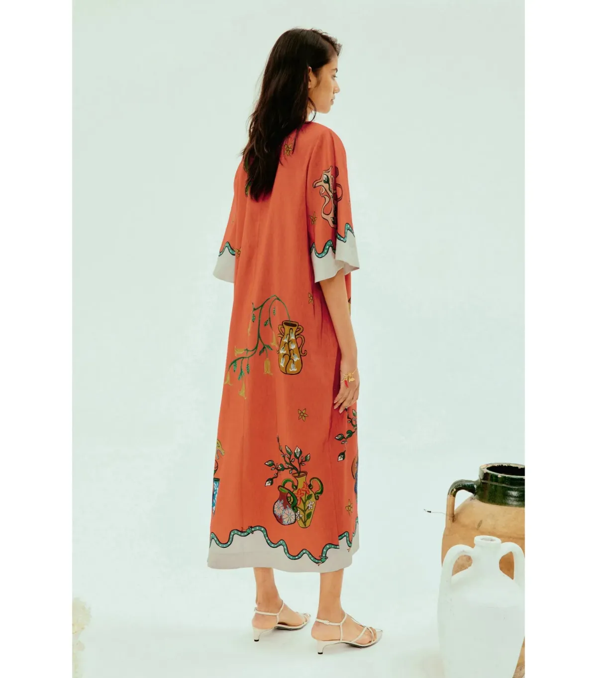 Alemais Rose Tee Dress in Red Print Size AU 8 - Image 3