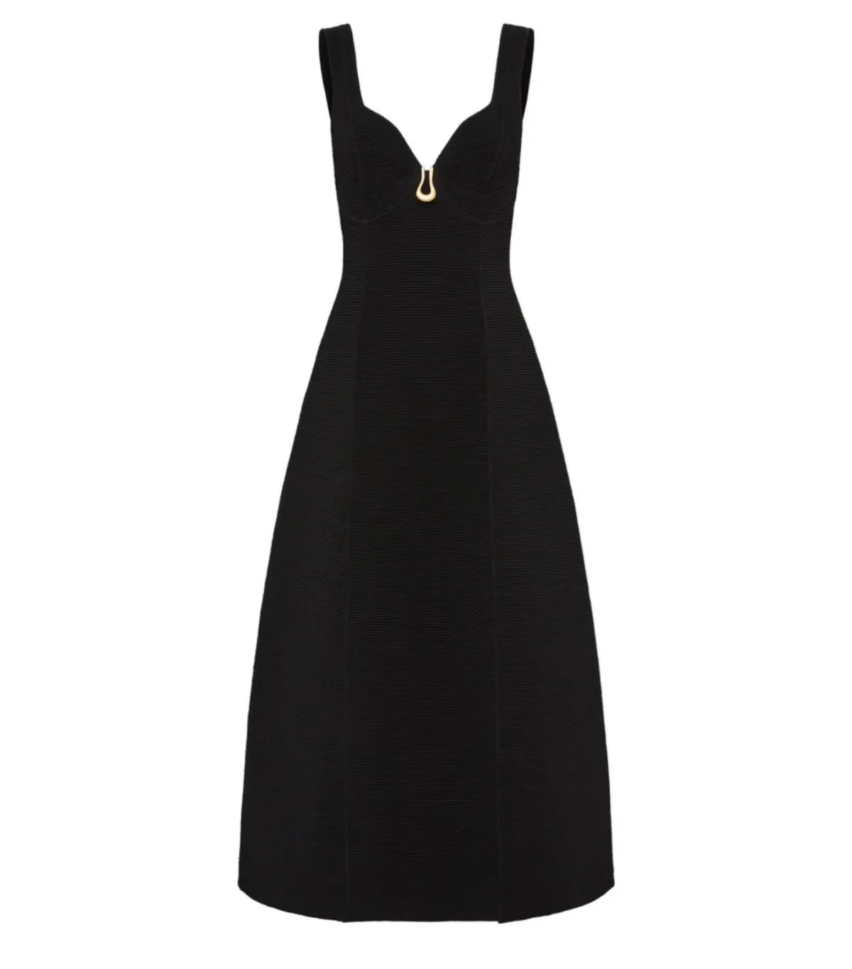Aje Marisole Knit Midi Dress Black Size M / AU 10 - Image 5