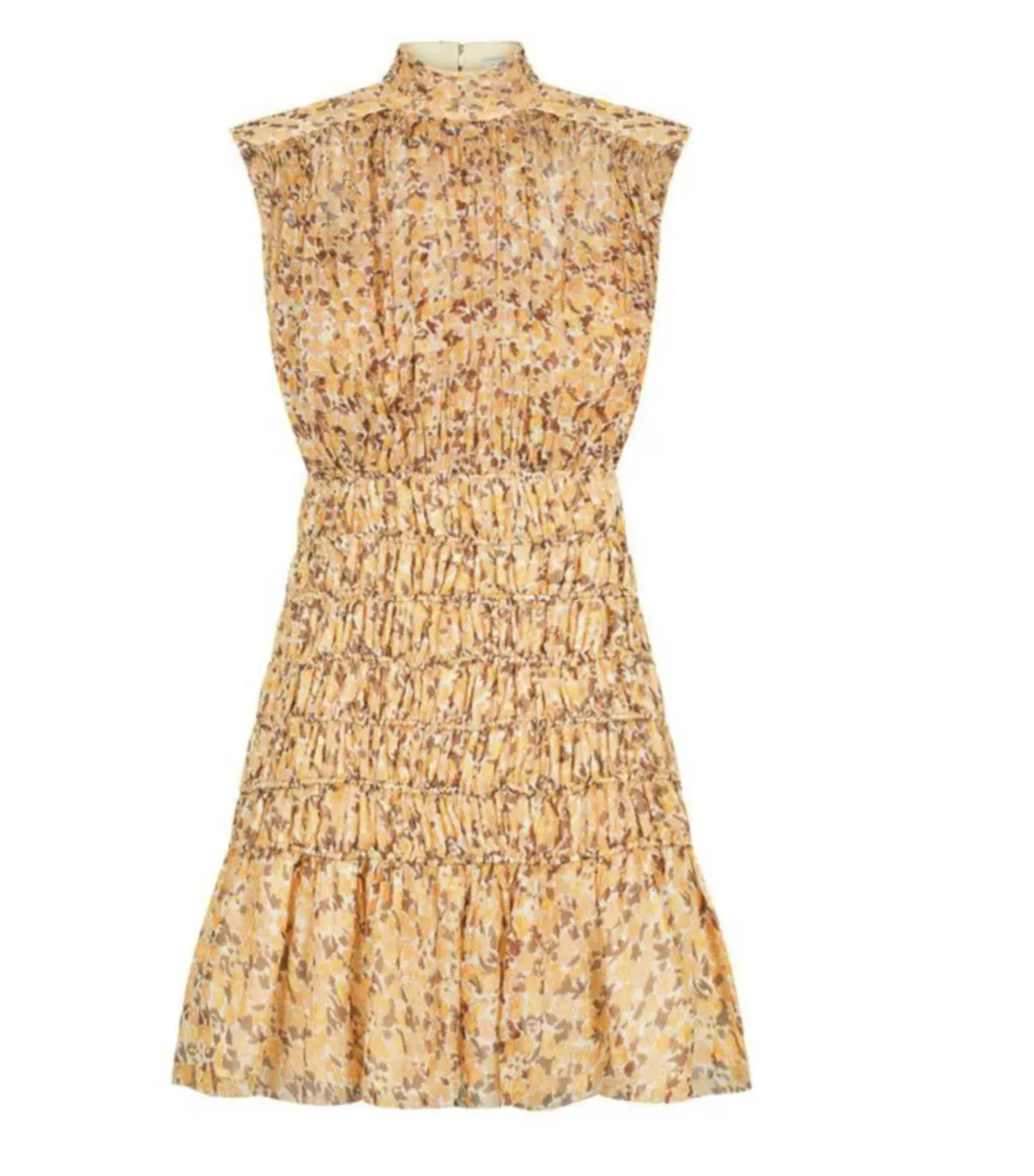 Shona Joy Colette High Neck Corded Mini Dress Print Size AU 10 - Image 4