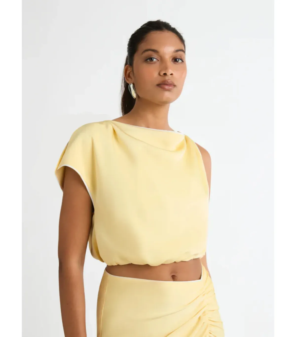 Sheike Milani Top and Midi Skirt in Lemon Size AU 6 - Image 3