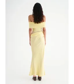 Benni Nico Off The Shoulder Dress Butter Size AU 12 for rent on The Volte - image 3