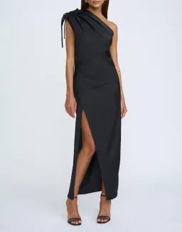 By Johnny One Shoulder Jasmine Maxi Dress Black Size 8 for rent on The Volte - image 6