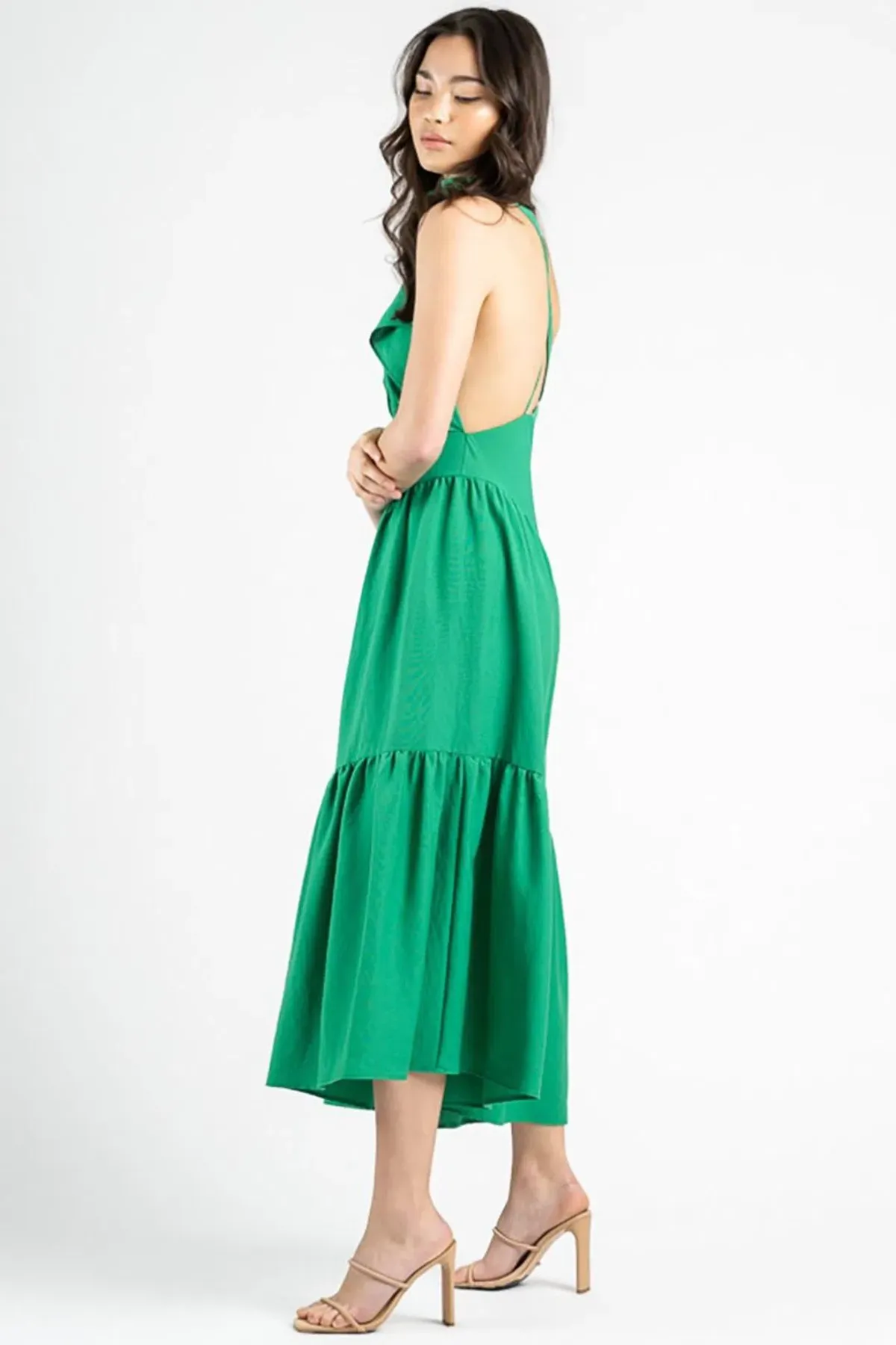 One Fell Swoop Serendipity Maxi Dress Fern Green Size 8 - Image 4