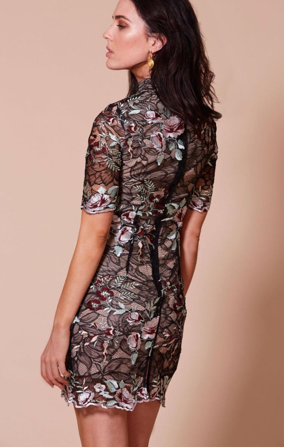 Winona Grimaldi Dress Black Lace Sz 6 - Image 2