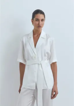 VIktoria & Woods Chorus Top & Pilot Pant Set Ivory Size 1 / AU 8 for rent on The Volte - image 2
