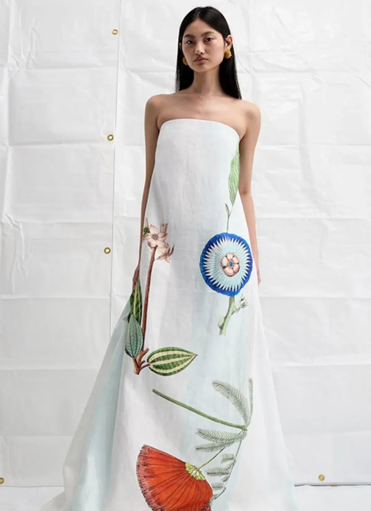 Oroton Grand Floral Gown Multi Size 10 - Image 5