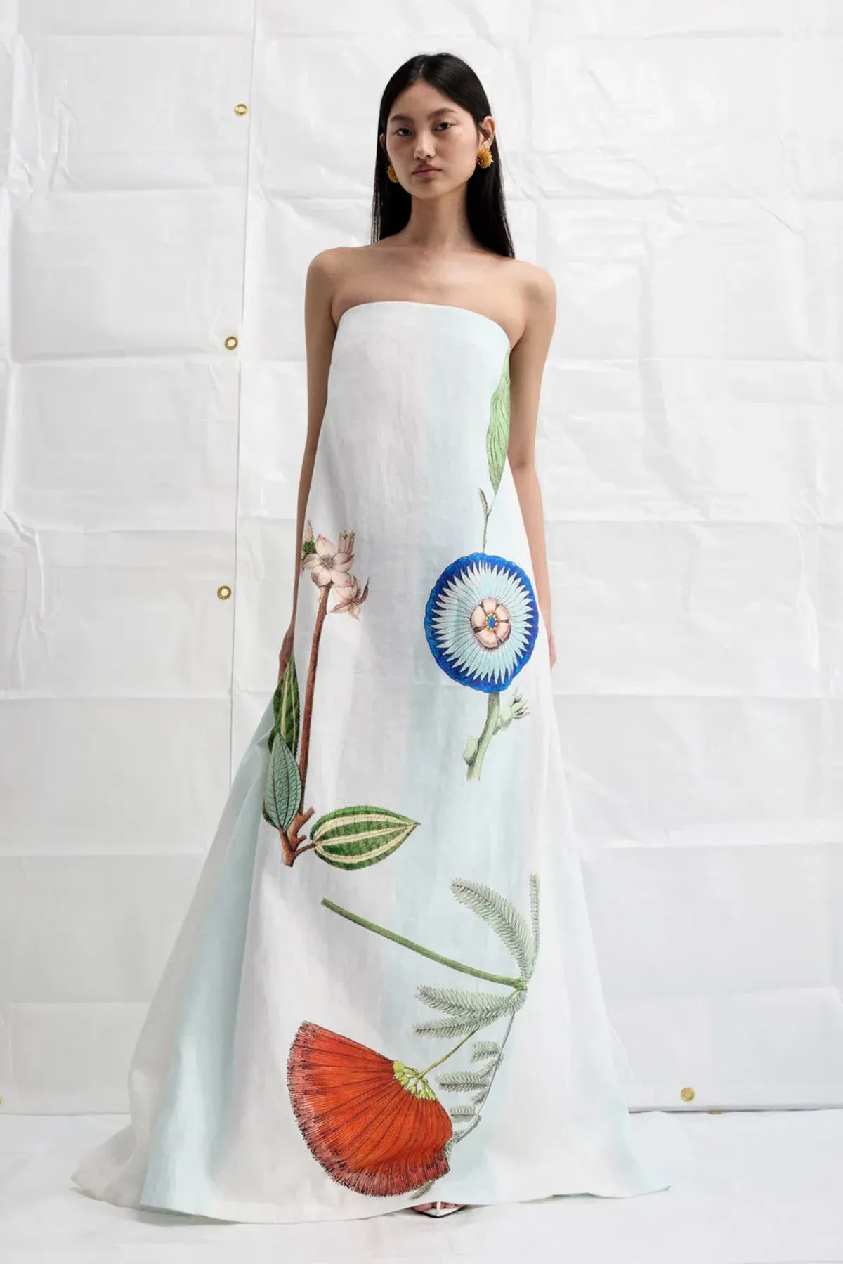 Oroton Grand Floral Gown Multi Size 10 - Image 1