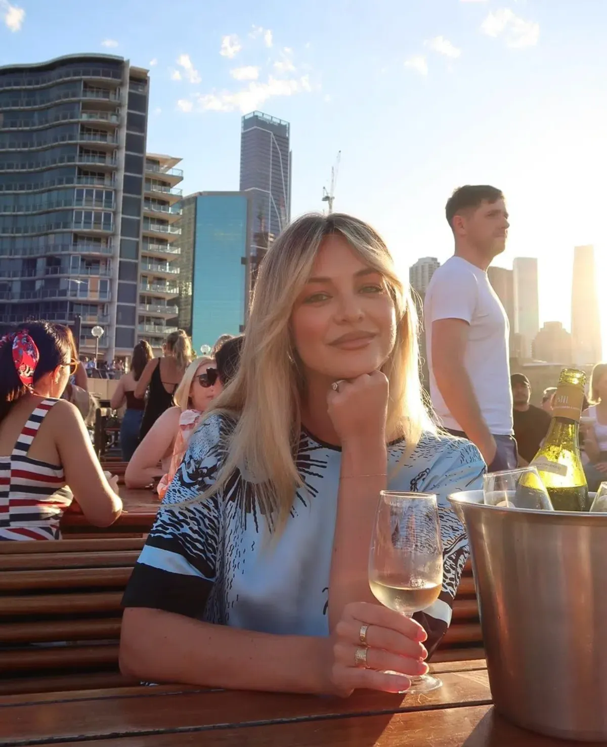 Sir the Label Dreamwood Mini Dress Brise Soleil Size 10 - Image 8