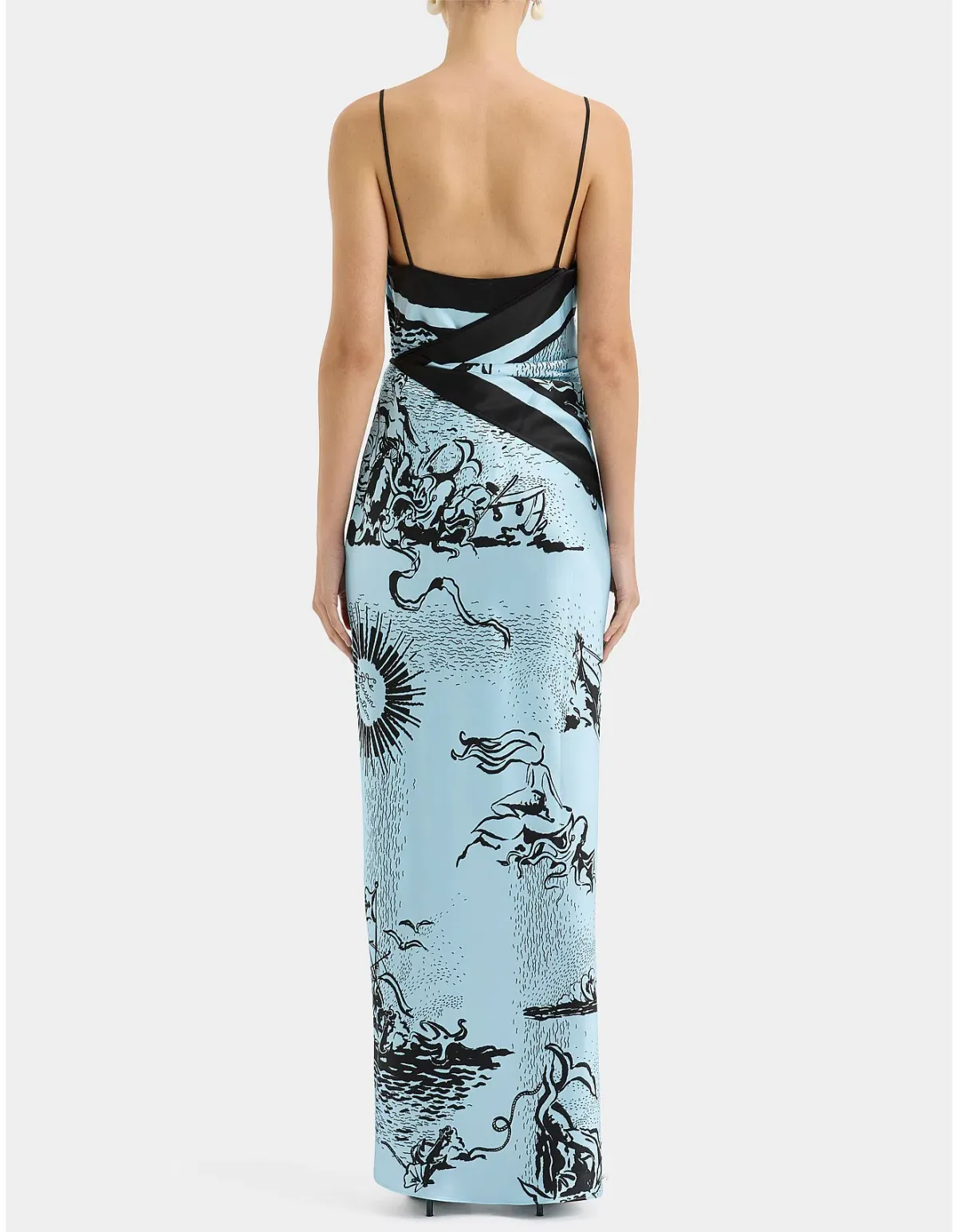 Sir the label Dreamwood Scarf Midi Dress in Brise Soleil Size 2 / AU 10 - Image 5