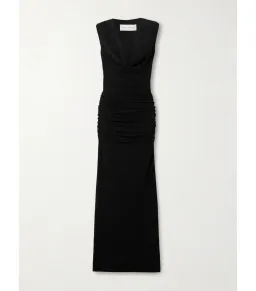 Michael Lo Sordo Drape Front Maxi Dress in Black AU 12 for rent on The Volte - image 3