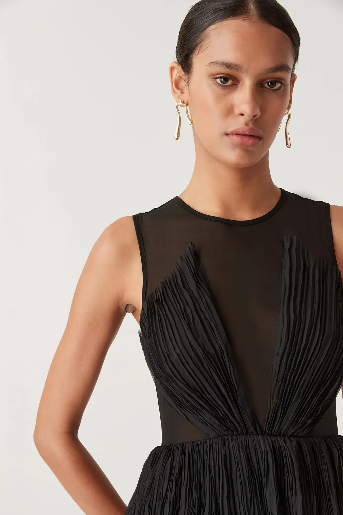 Aje Escapist Black Tiered Maxi Dress Size 10 - Image 2