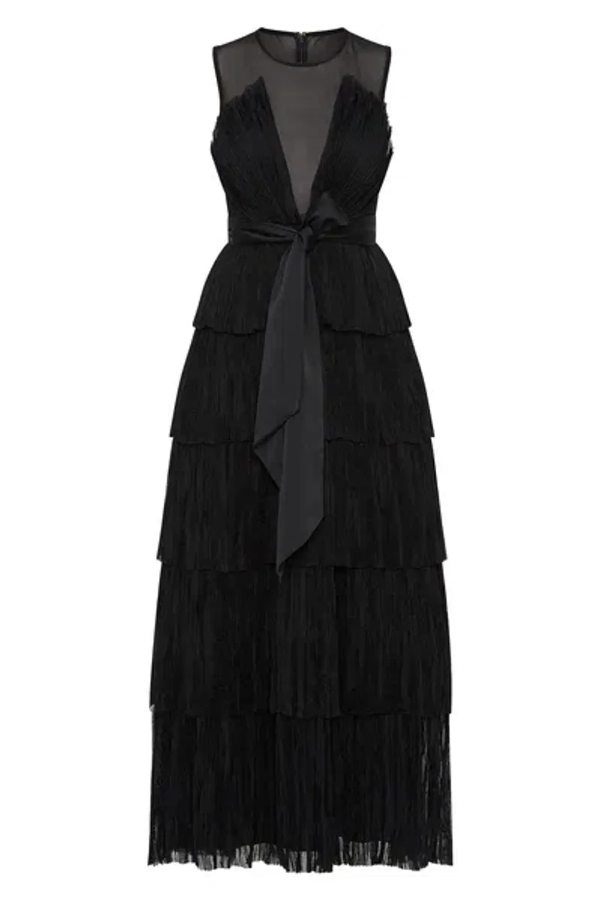 Aje Escapist Black Tiered Maxi Dress Size 10 - Image 5
