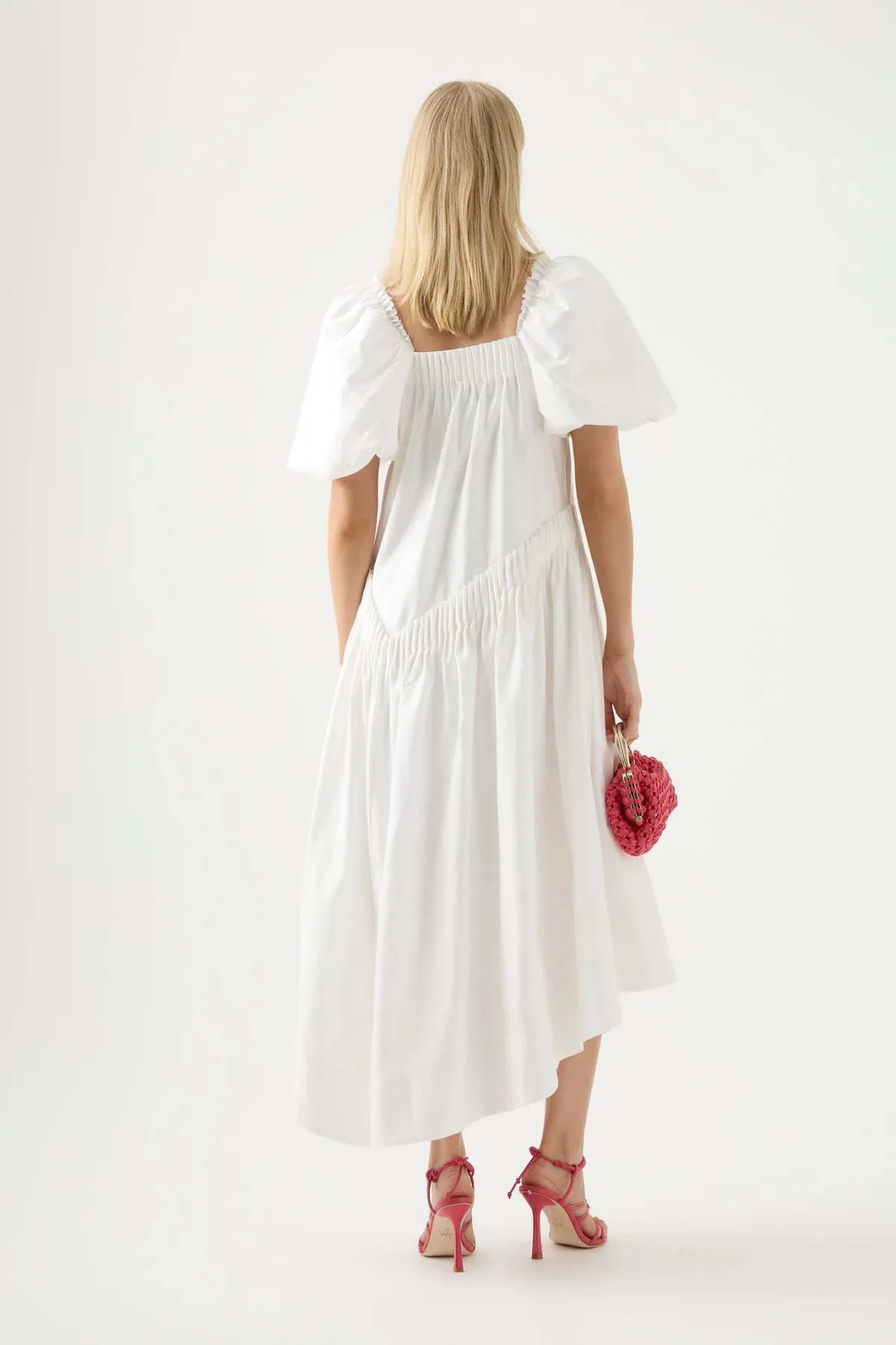 AJE Severine Smock Midi Dress AU 4 - Image 3