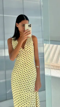 Ownley Tulip Midi Dress Butter Spots Size 8 for rent on The Volte - image 1