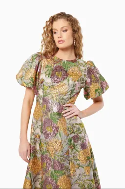 Elliatt Darlene Midi Dress Metallic Floral Size L / AU 12 for rent on The Volte - image 2