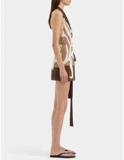 Sir the Label Portia Wrap Mini Dress Chocolate Sorrento Size 10 for rent on The Volte - image 2