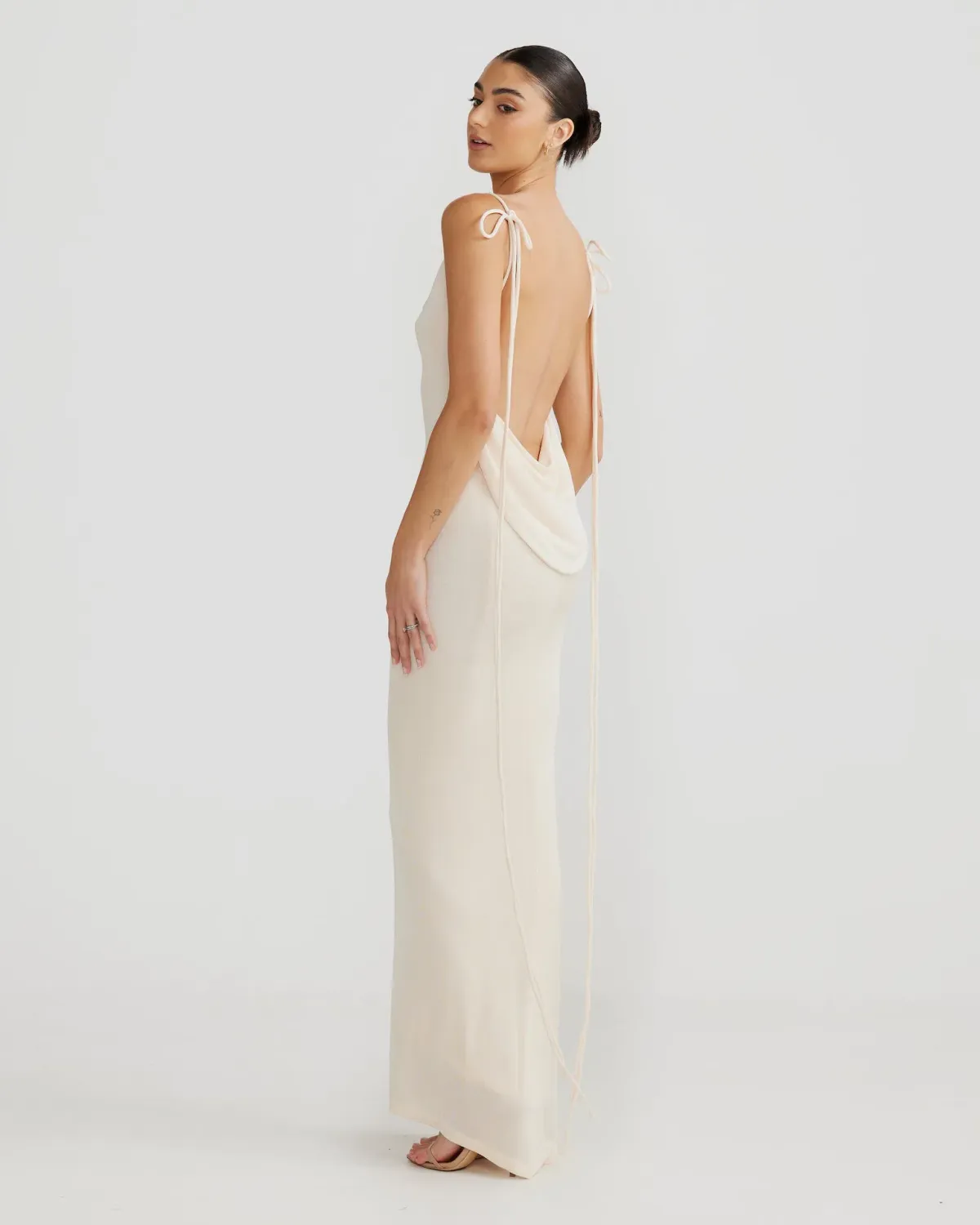 Melani The Label Cristina Gown in Pearl White Size XS / AU 6 - Image 2