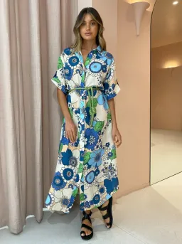 Alemais Farrah Shirtdress in Blue Size AU 10   for rent on The Volte - image 7