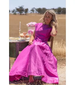 Acler Emery Midi Dress Magenta Size AU 10  for rent on The Volte - image 5