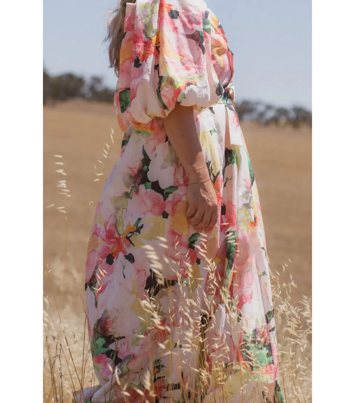 Acler Clayton Maxi Dress Daphney Posy Size AU 12 - Image 5