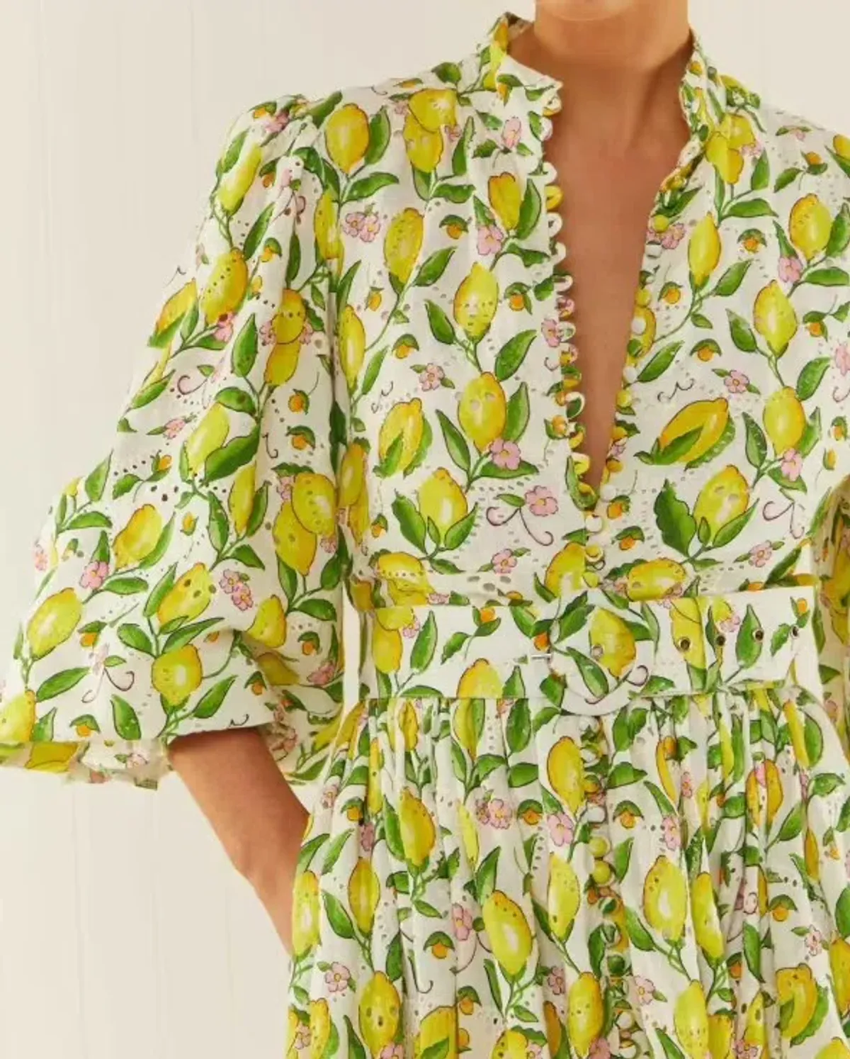 Palm Noosa Royal Flush Dress Lemon Print Size AU 12  - Image 2
