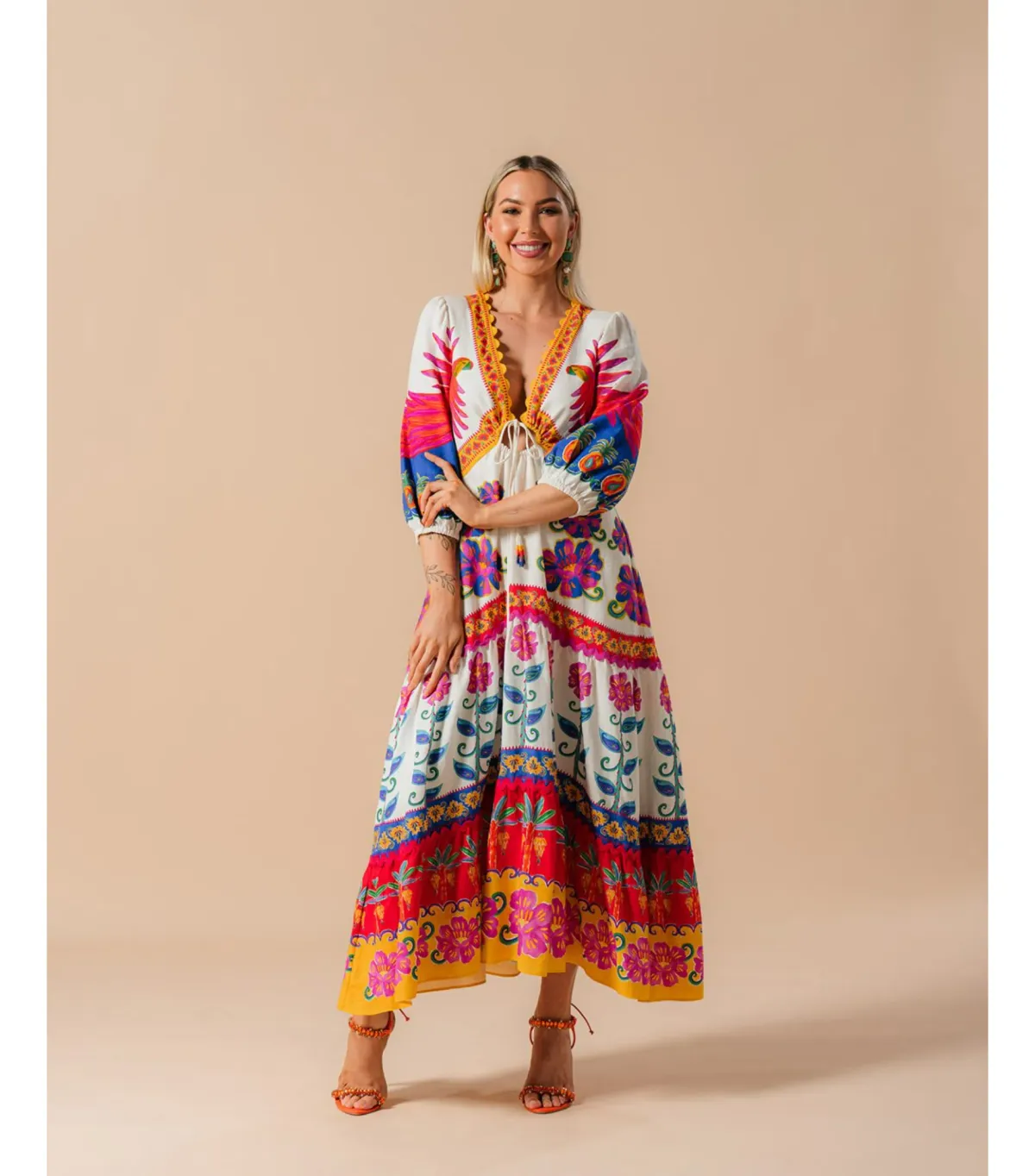 Farm Rio Vivid Garden Maxi Dress Multi Size S / AU 8 - Image 2