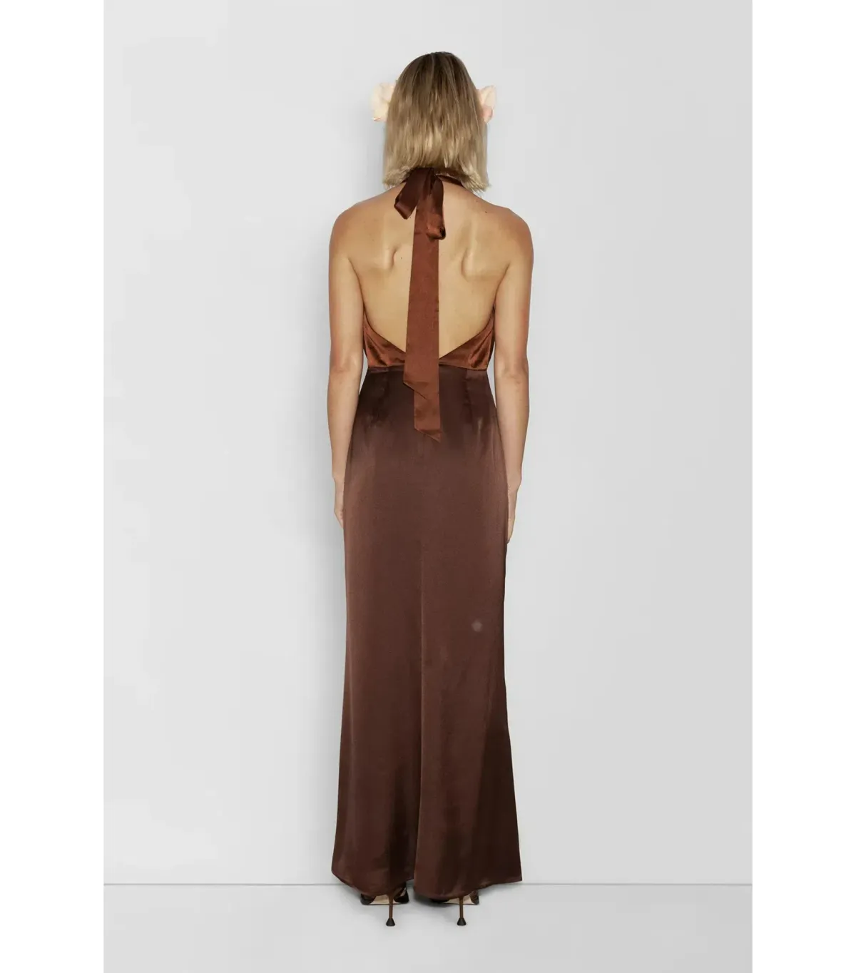 The Wolf Gang Oahu Slip Maxi Dress Chocolate Brown Size XS / AU 6  - Image 4