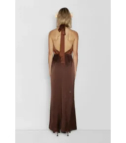 The Wolf Gang Oahu Slip Maxi Dress Chocolate Brown Size S / AU 8 for rent on The Volte - image 4