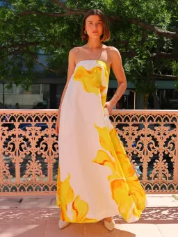 Acler Hopton Dress in Ivory Calla Lily Size 10 for rent on The Volte - image 1