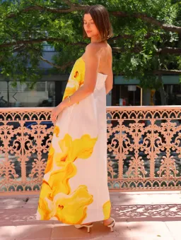 Acler Hopton Dress in Ivory Calla Lily Size 10 for rent on The Volte - image 3