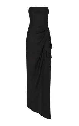 Manning Cartell Asymmetrical Games Strapless Gown Black Size 8 for rent on The Volte - image 5