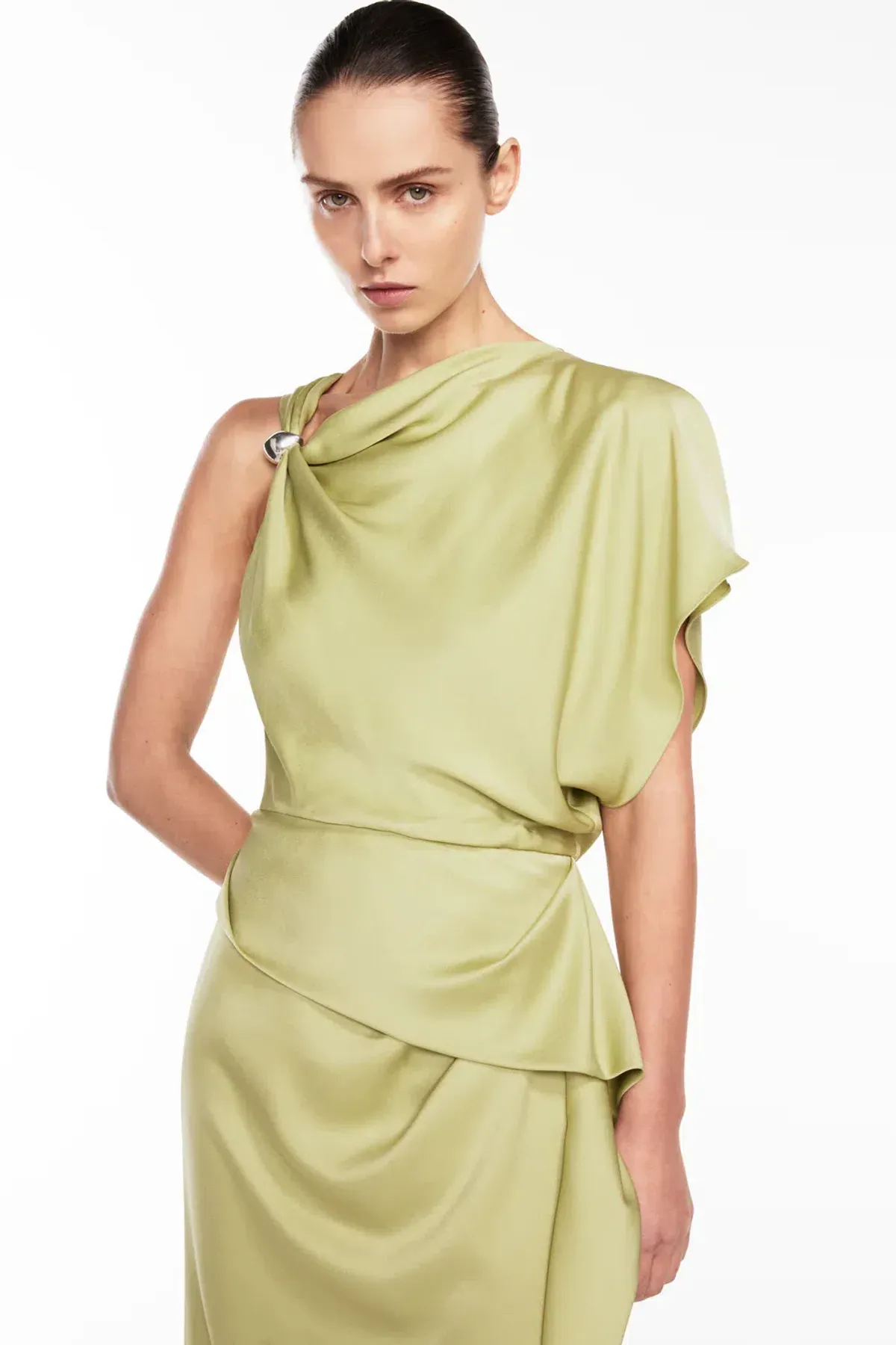 Manning Cartell Melodrama Asymmetric Dress Apple Green Size S / AU 8 - Image 2