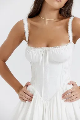 House of CB Pietra Corset Mini Dress White Size M / AU 10 for rent on The Volte - image 6