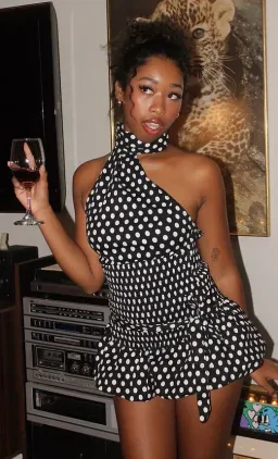 Blondita Gwen Top and Bubble Mini Skirt Set Polka Dot Size 10 for rent on The Volte - image 3