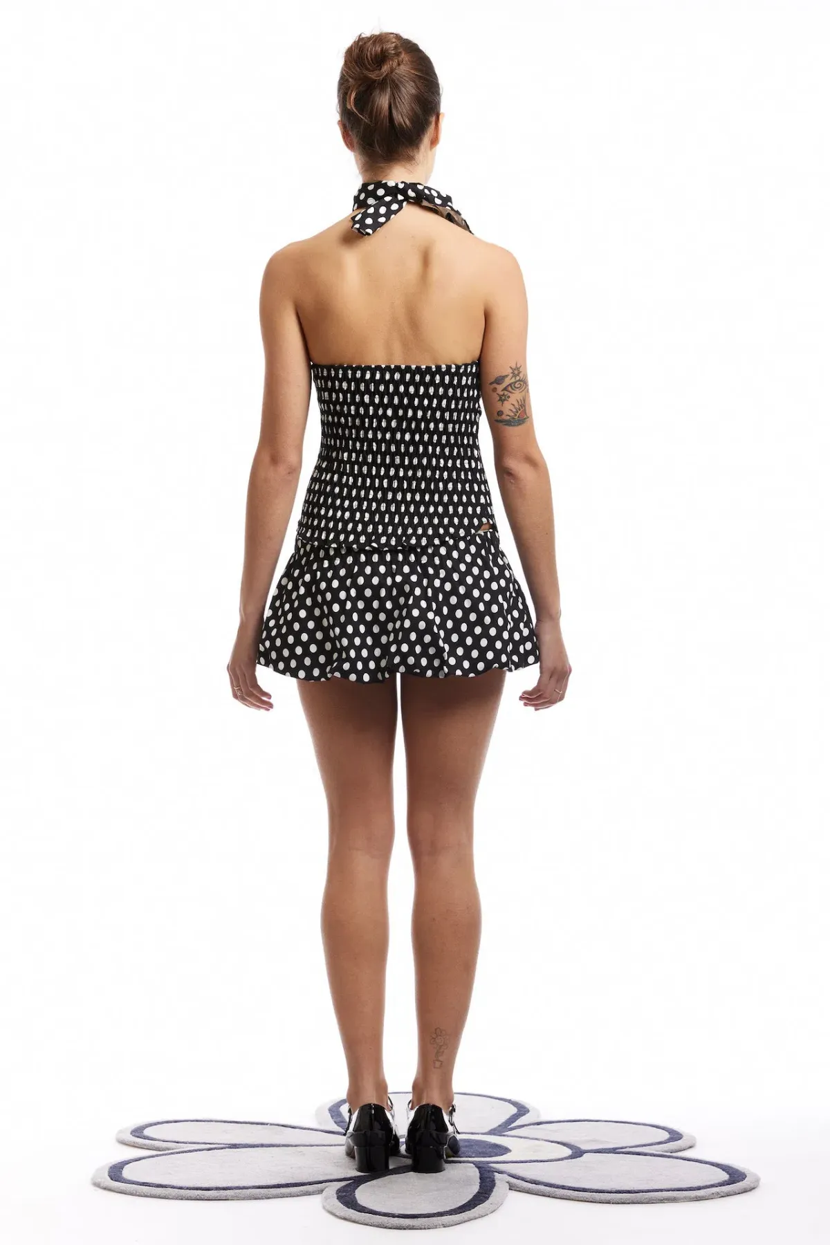 Blondita Gwen Top and Bubble Mini Skirt Set Polka Dot Size 10 - Image 2