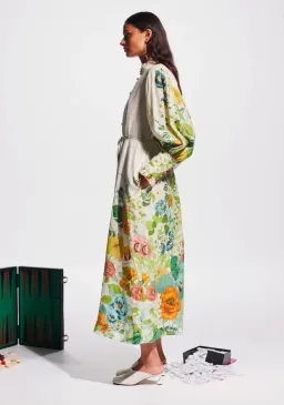 Alemais Constance Puff Sleeve Button Maxi Shirt Dress Size 14  for rent on The Volte - image 8