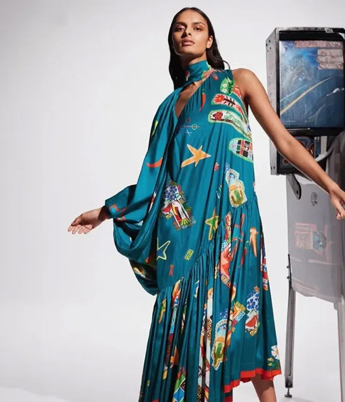 ALEMAIS Rollers Gown Multi Size 10 AU - Image 5