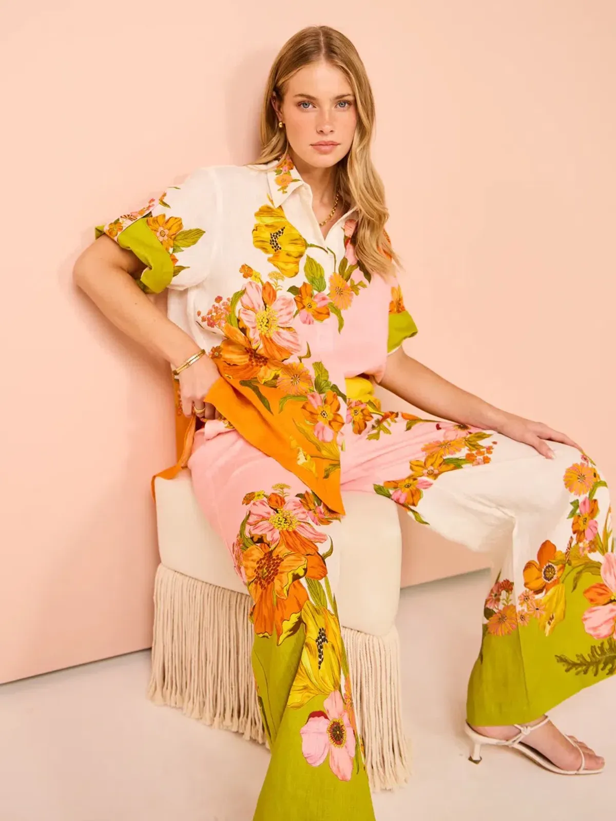 ALEMAIS Silas Shirt & Pant Set Floral Multi Size 10 - Image 15