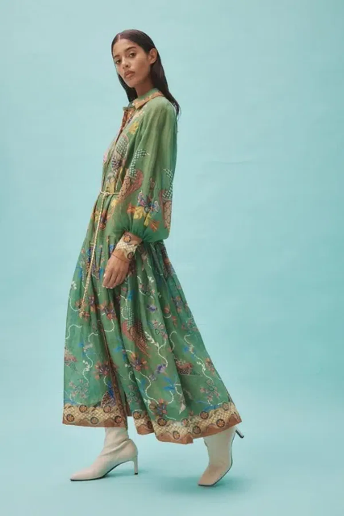 ALEMAIS Birdie Shirtdress in Jade Size 10 AU - Image 10