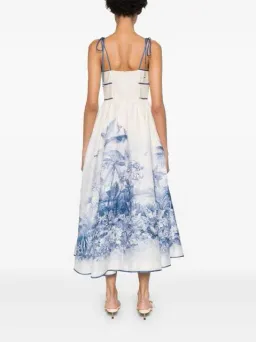 Zimmermann Wylie Picnic Dress in Blue Palm Size 1 / AU 10 for rent on The Volte - image 2