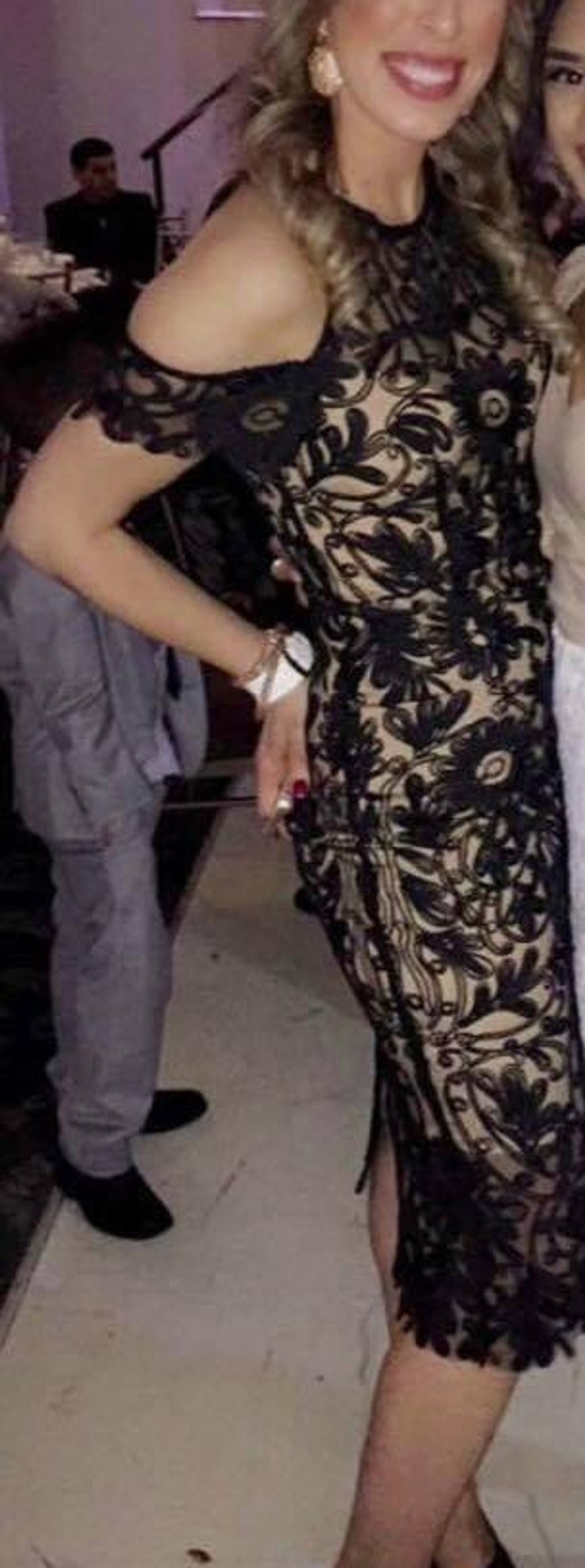 THURLEY Eden Midi Dress Black Size 8  - Image 4