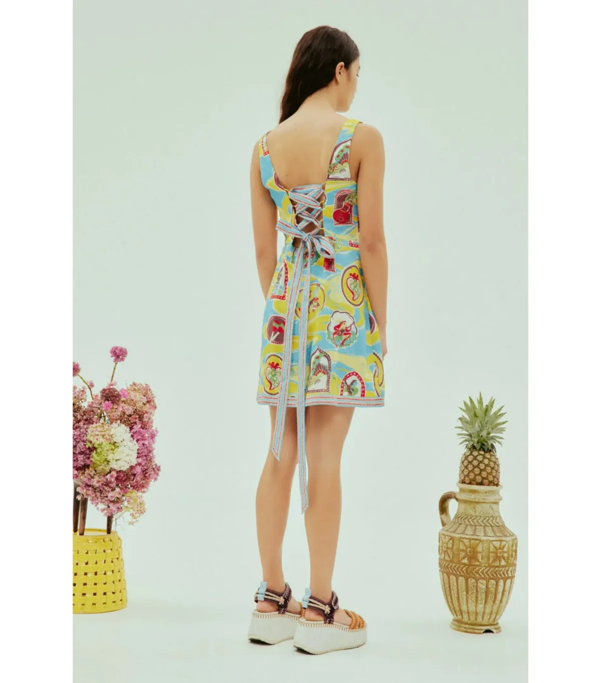 Alemais Emilio Mini Dress Multi Size AU 12 - Image 4