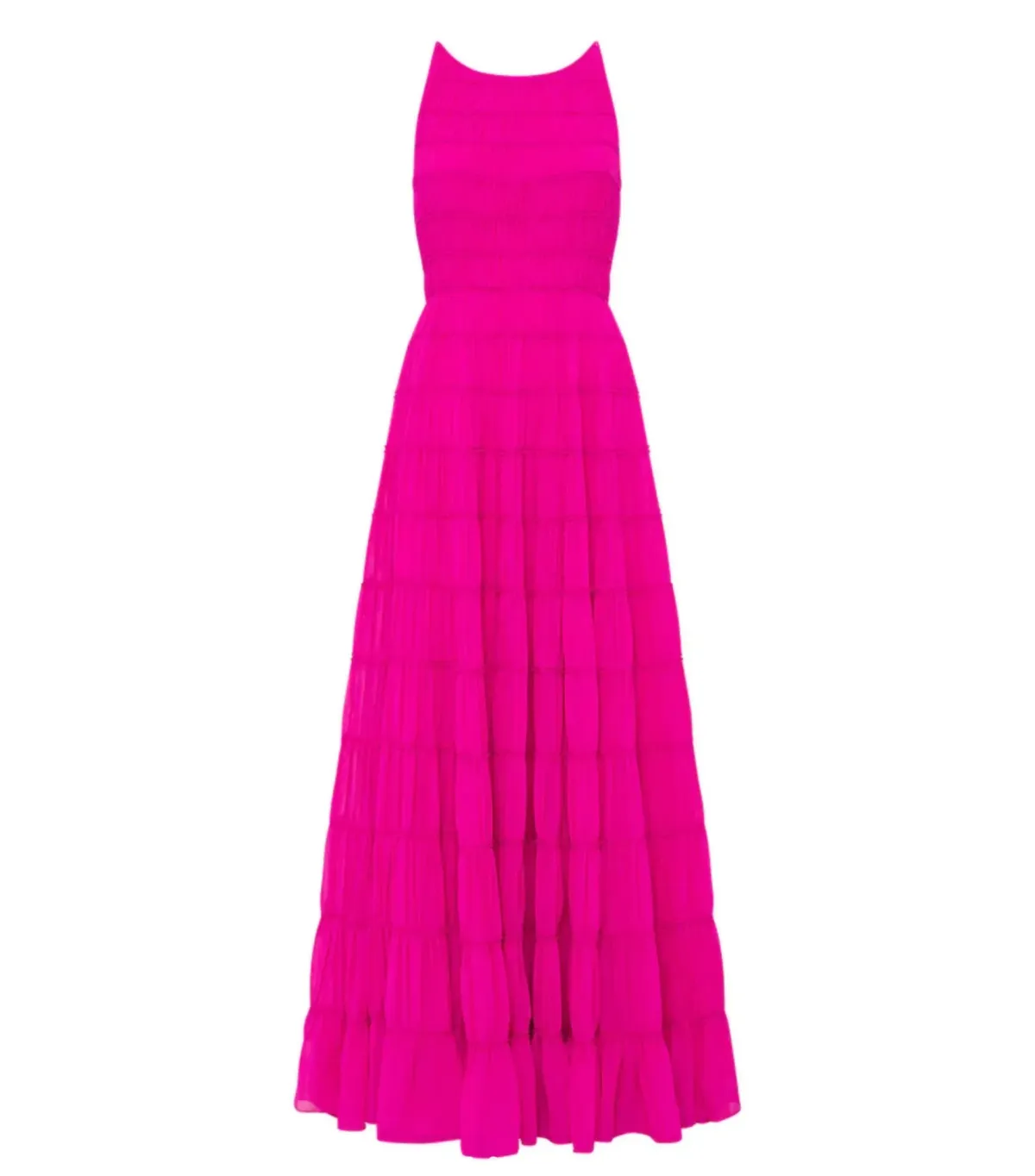 Aje Rosewood Ruched Maxi Dress Magenta Size AU 16  - Image 3