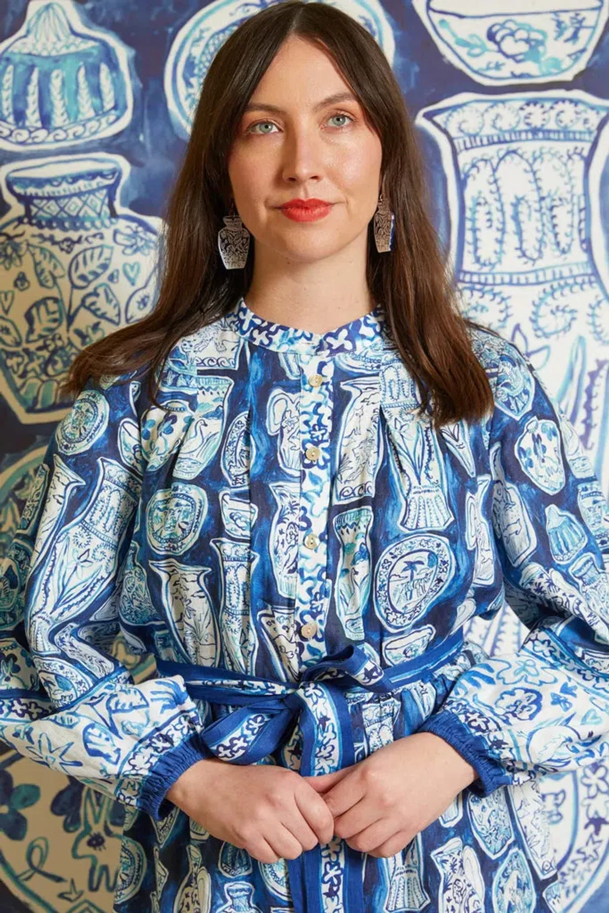 Gorman Porcelain Paradise Mini Party Dress Print Size 20  - Image 6